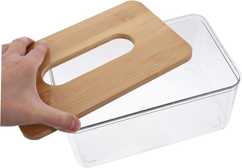 Black Tissue Box Cover for Car Home Office Decorative Multipurpose Napkin Holder - Image 3